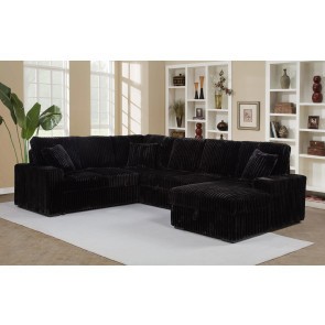 Devonshire Black Sleeper Sectional
