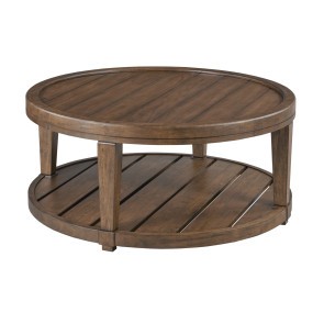 Oliver-Hamilton Sepia Round Coffee Table w/ Casters