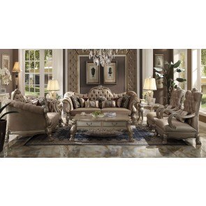 Dresden Living Room Set (Bone Velvet)