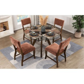 Aiden Dining Room Set w/ Rust Chairs
