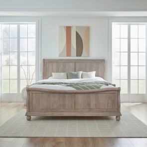 Rustic Traditions Saddle Tan Sleigh Bed