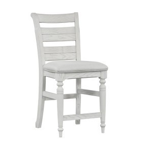 Bellamy Lane Whitewash Ladder Back Counter Stool (Set of 2)