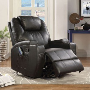 Waterlily Rocker Recliner w/ Swivel (Black)