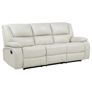 Camila White Reclining Sofa