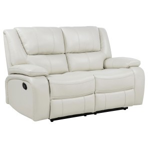 Camila White Reclining Loveseat