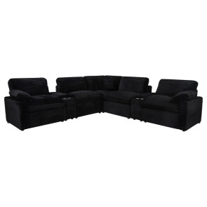 Collins Black 7-Piece Modular Power Reclining Sectional