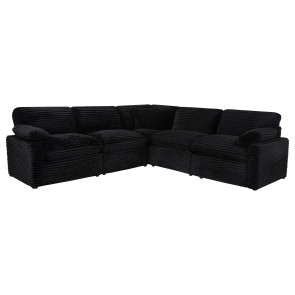 Collins Black 5-Piece Modular Power Reclining Sectional