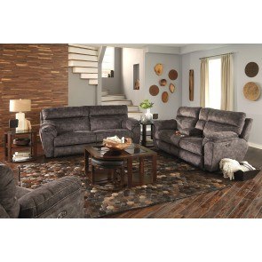 Sedona Power Lay Flat Reclining Living Room Set w/ Power Headrests (Smoke)