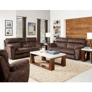 Sedona Power Lay Flat Reclining Living Room Set w/ Power Headrests (Mocha)