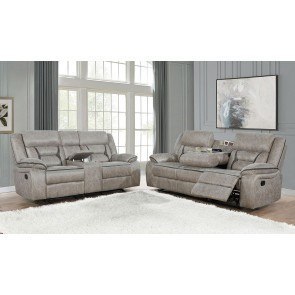 Greer Reclining Living Room Set (Taupe)