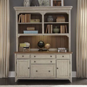 Farmhouse Reimagined Door Credenza w/ Hutch