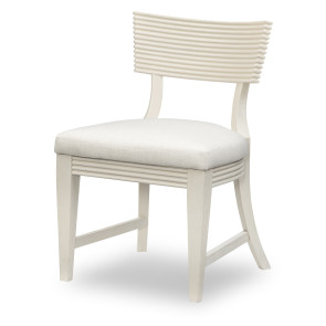Maren Fresh Canvas Fluted Curved Back Side Chair (Set of 2)