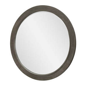 Maren Truffle Round Mirror