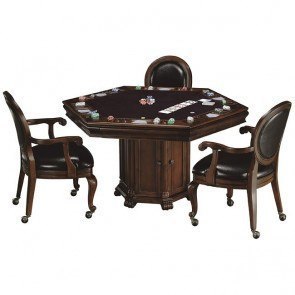 即日発送 Tournament Game Silver Steve Chairs Black W/ Set Table 家具