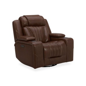 Caswell Nature Chestnut Dual Power Recliner w/ Power Articulating Headrest