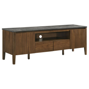 Bradley Smokey Grey and Dark Brown 63 Inch TV Stand
