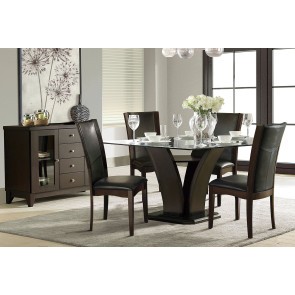 Daisy Square Dining Room Set w/ Dark Brown Chairs