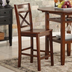 Tartys Counter Height Chair (Cherry) (Set of 2)