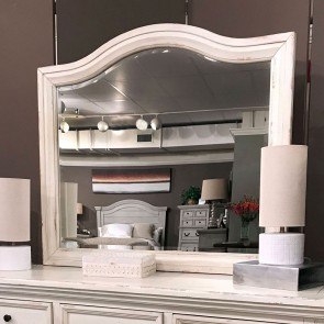 Stonebrook Landscape Mirror (Antique White)