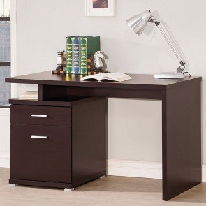 Cappuccino Desk w/ Cabinet