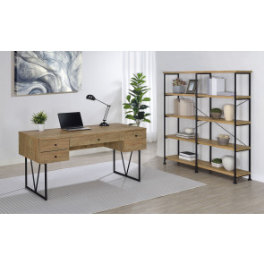 Analiese Mango Home Office Set w/ 4-Drawer Desk