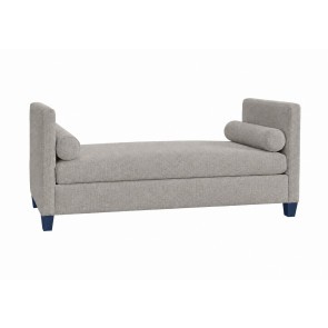 Tide and Timber Luxe Blue Oak Ash Grey Upholstered Daybed