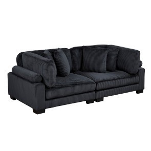 Traverse Black Loveseat