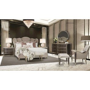 Villa Cherie Hazelnut Upholstered Bedroom Set