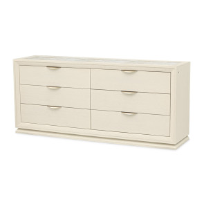 Portrait Alabaster White Large Dresser w/ LED Lights