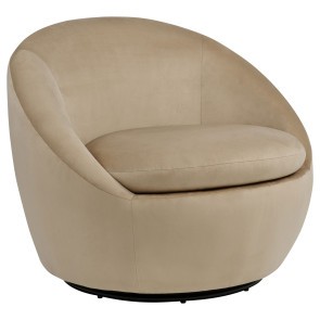 Myernick Camel Swivel Accent Chair
