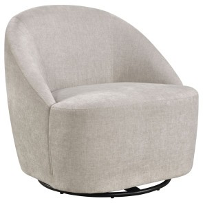 Leon Beige Swivel Accent Chair