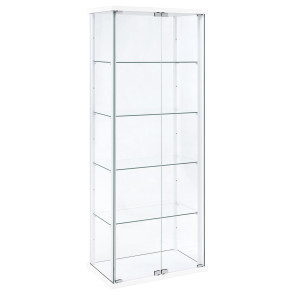 Delphinium White Curio Cabinet