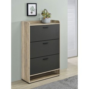 Denia Shoe Cabinet (Antique Pine and Grey)