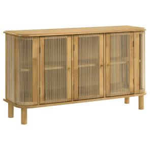 Ervine 3-Door Rope Panel Accent Cabinet