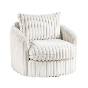 Tomball Beige Swivel Chair