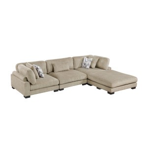 Tinley Brown 4-Piece Modular Sectional w/ Ottoman