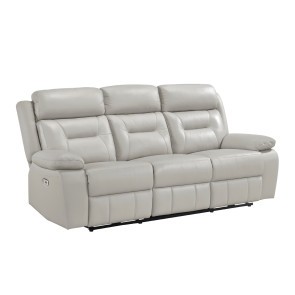 Laconia Silver Power Reclining Sofa