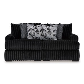 Midnight-Madness Onyx Double Chaise Loveseat