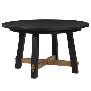 Aubrey Black 54-inch Round Dining Table