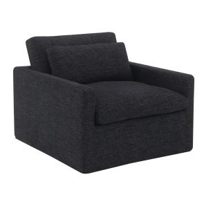 Naveen Dark Gray Swivel Chair w/ Pillow