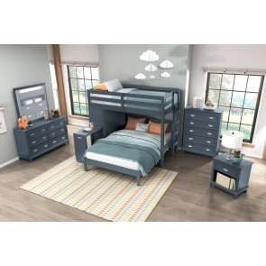 Sloane Navy Blue Loft Bedroom Set