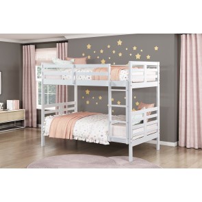 Darden White Twin over Twin Bunk Bed