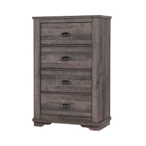 Coralee Grey 4-Drawer Chest