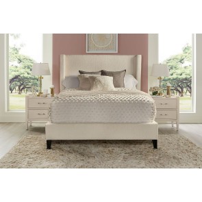 Angel Himalaya Ivory Upholstered Bed