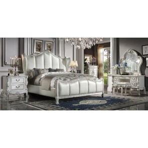 Dresden Upholstered Bedroom Set (Bone White)