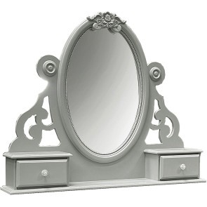 Flora Gray Mirror w/ Jewelry Drawers