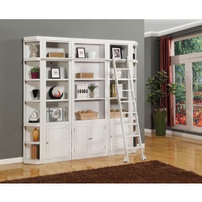Boca 6-Piece Library Wall w/ Corner Bookcases