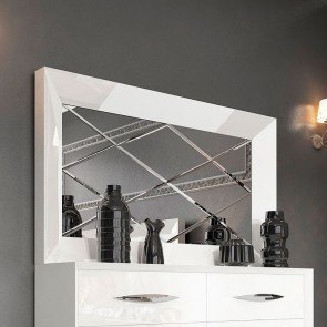 Carmen Mirror for Double Dresser (White)