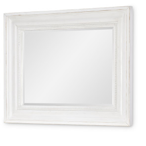 Vintage Market Picket Fence Rectangular Bead Trimmed Mirror