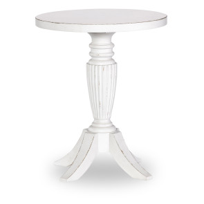 Vintage Market Picket Fence Round End Table